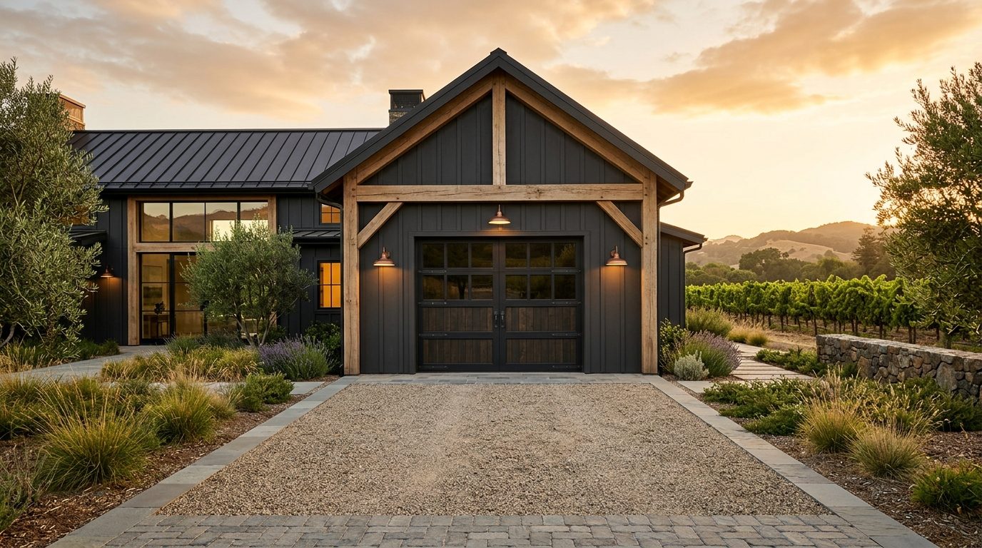 Leblanc Garage Door Solutions Exterior Closed Garage Door at Twilight